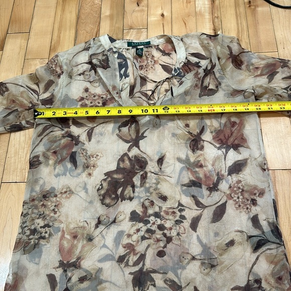 Ralph Lauren Sheer Floral Blouse - Picture 5 of 6